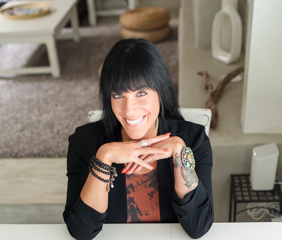 Cristina Dolores at her desk